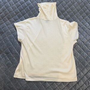 David Brett Turtleneck Short Sleeve Cream Size XL VTG Dark Academic VTG 1980s